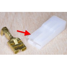 ELEKTRO - KRYTKA - TĚLESO KONEKTORU FASTON 1F, PRO KONTAKT 6,3MM.